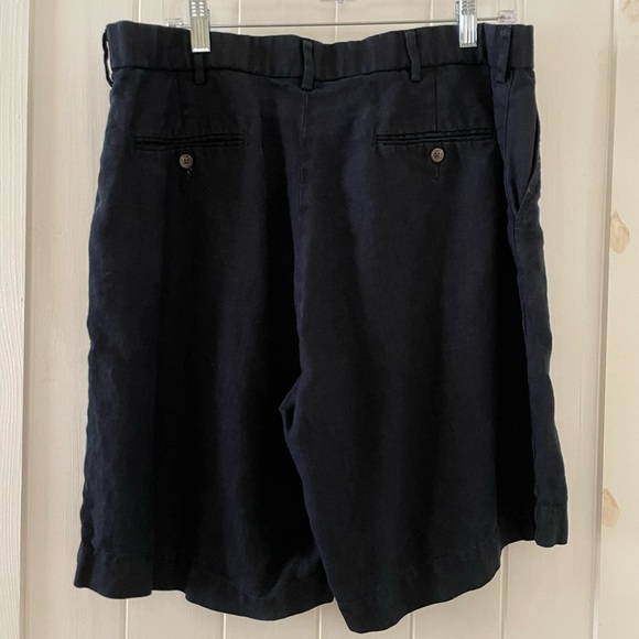 Men’s Polo By Ralph Lauren Linen Navy Shorts Size 36 - Picture 2 of 4